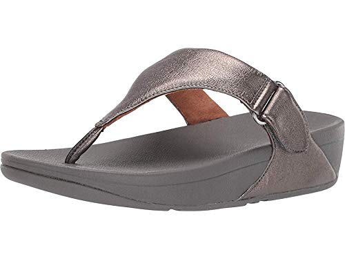 FitFlop Sarna Toe Thong Sandal Pewter 6 M (B)
