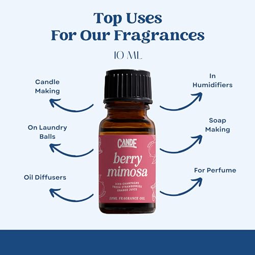 Image of CANDECraftCo Premium Fragrance Oil - Diffuser Oils Fragrances Scented for Home, Candle Soap Making Supplies, Aromatherapy Blends for House (0.34 Fl Oz) (2-Pack, Berry Mimosa)