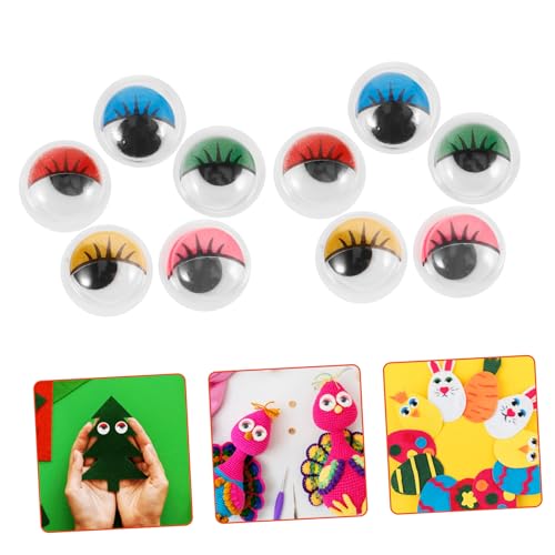 ARTIBETTER 200pcs Blue Eyeballs for Crafts Safety Eyes Googly Eyes Large Supplies Colored Craft Eyes for Stuffed Animals Eyes for Crafting Doll Eyes Decal Colorful Plastic