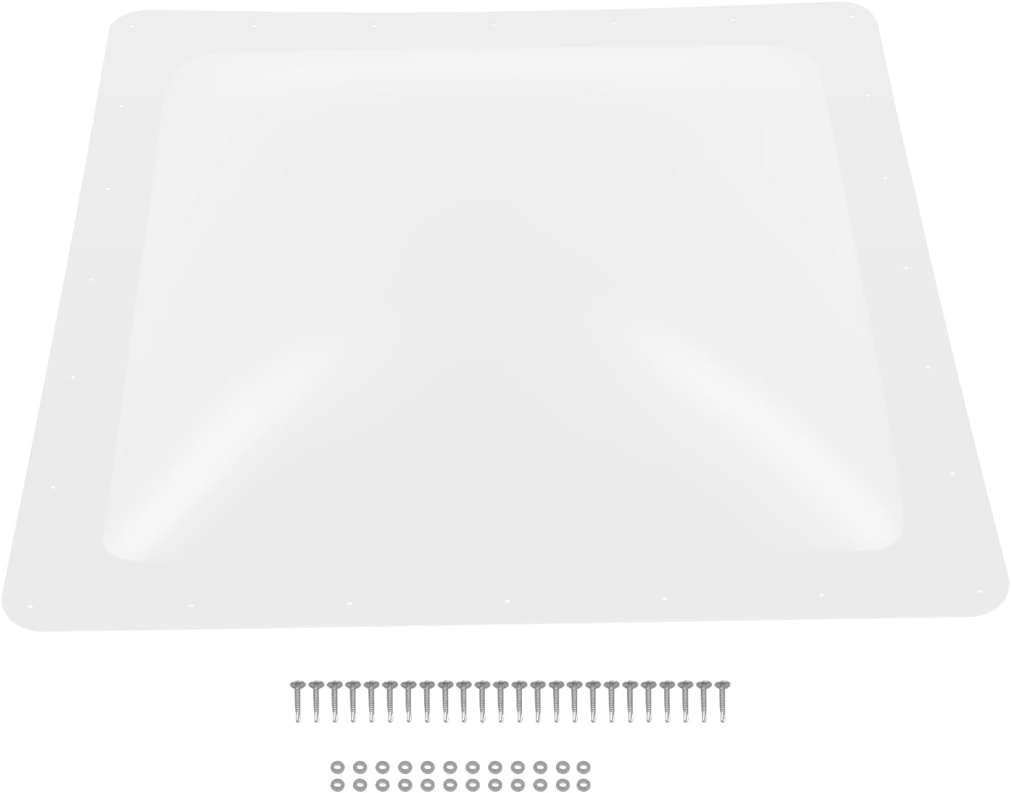 26" x 26" RV Skylight Replacement, Universal Roof Vent Outer Fit 22" x 22" Openings, RV Skylight Outer Dome for Campers Motorhomes Trailers (Clear)