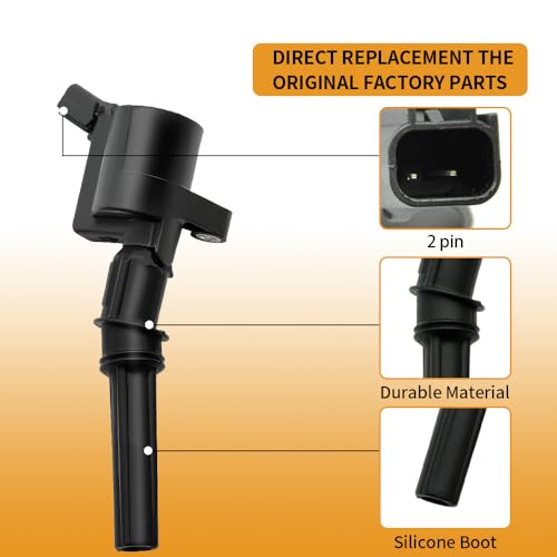 Image of 8Pcs DG508 Ignition Coil Pack & SP479 Spark Plugs Compatible with Ford Explorer 4.6L, F-150 F250 F350 F450 F550 4.2L 5.4 6.0 6.2 6.8L 7.3L, Coil Pack Kit for Lincoln Mercury #DG481 DG491 FD503 DG457