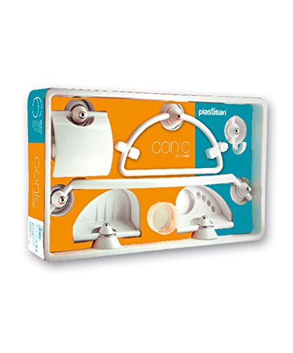 Plastisan conic accessoire-etui, 6-delig, wit