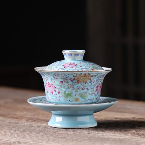 Taza infusora de té de porcelana esmaltada con baño de plata para un sabor más puro 3
