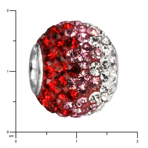 SilberDream poposh Bead cristalli Swarovski rosso