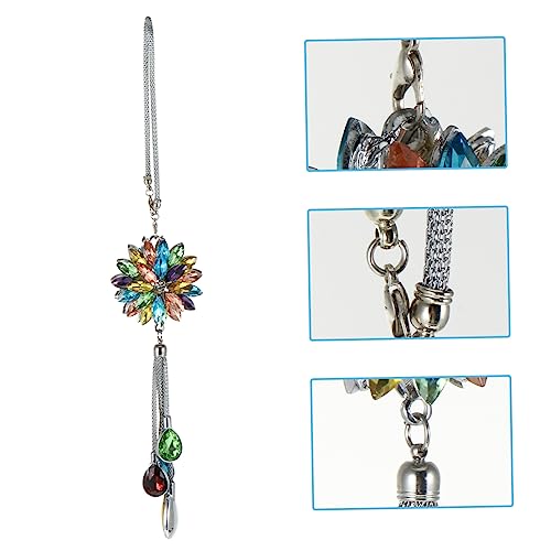 VICASKY 2 Pçs Ornamento De Cristal Pendurado Auto Retrovisor Camélia Decoração Pingente Prismas De C