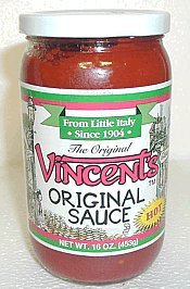 Vincent's Original Sauce Medium - 4 Pack 16oz Jars From Little Italy NYC