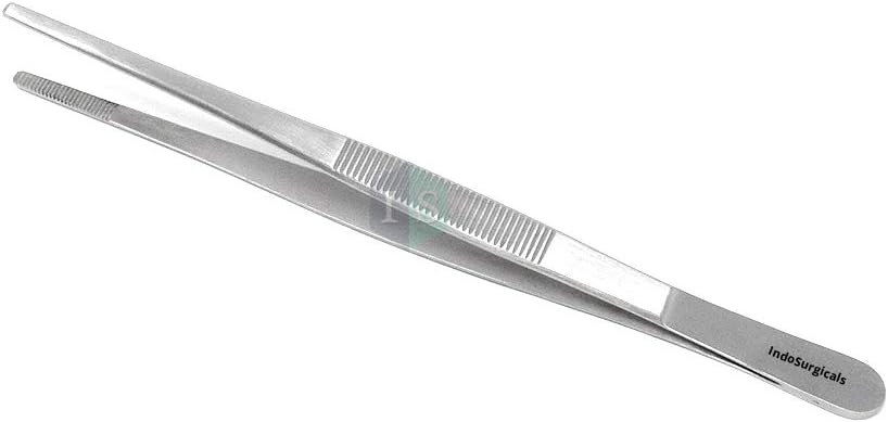 IS IndoSurgicals Deluxe Quality Plain Dissecting Forceps (4 Inch)