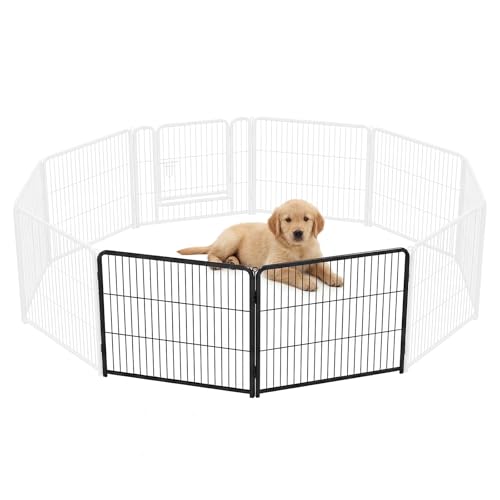 Image of NEWBULIG Dog Playpen for Indoor 24 Inch 2 Panels - Portable Heavy Duty Metal Pet Exercise Pen, Foldable Small Dog Puppy Playpen Fence for Outdoor RV, Camping, Yard, Garden