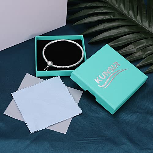 Kunsir Snake Bracelet For Charms， 925 Sterling Silver Rose Gold Jewelry Snake Chain Bracelet Fit Any Charm Gift For Women Girl #TOP1