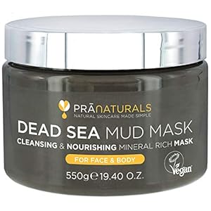 PraNaturals Dode Zee Moddermasker 550g 100% BIOLOGISCH, NATUURLIJK & VEGANISTISCH, Dierproefvrije Cosmetica – Rijk Aan…