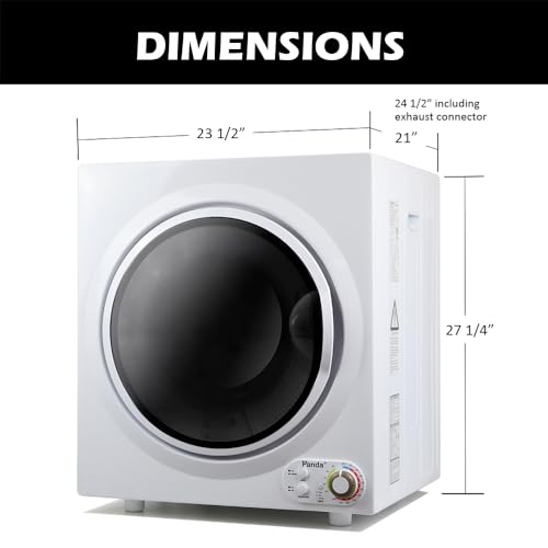 Panda Compact Dryer 13.2 lbs Load Volume 110V 1500W Portable Clothes Dryer 3.5 cu.ft. Stainless Steel Tub, 4 Drying Modes - Thumbnail 4
