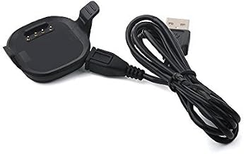 Replacement Charger for Forerunner 10/15 for Women/Man - USB Data Charger Dock Charging Cable for Garmin Forerunner 10/Garmin Forerunner 15 Size: Small (Small-Black)