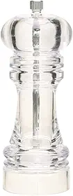 Mimo Style Moedor Manual de Acrílico Pimenta e Sal 15cm Ideal Para Moer Graõs e Condimentos Secos, Moedor de Cerâmica Com Pino Regulador de Tamanho do Grão