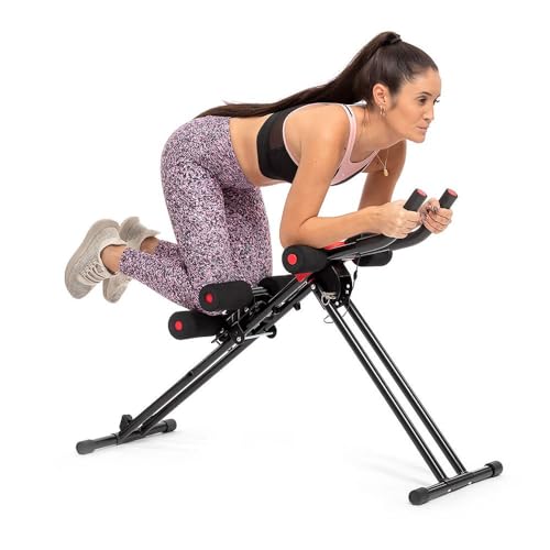 InnovaGoods® Gimnasio en casa, banco abdominales, abdominales maquina para ejercitar en casa, maquina abdominales plegable multifuncional para varias zonas del cuerpo, Ergonómico y adaptable, Negro - imagen 3