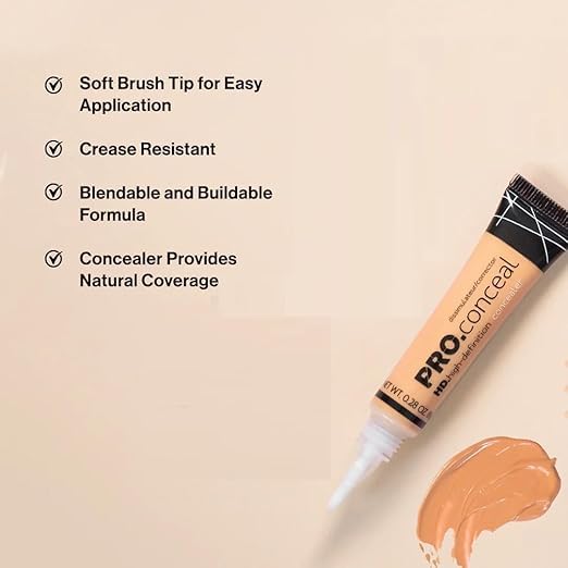 Image of Pro HD Conceal Liquid Concealer for Face Makeup, Full Coverage Beauty Colour Corrector, Ideal for Dark Circles, Women,8g (Medium Bisque)