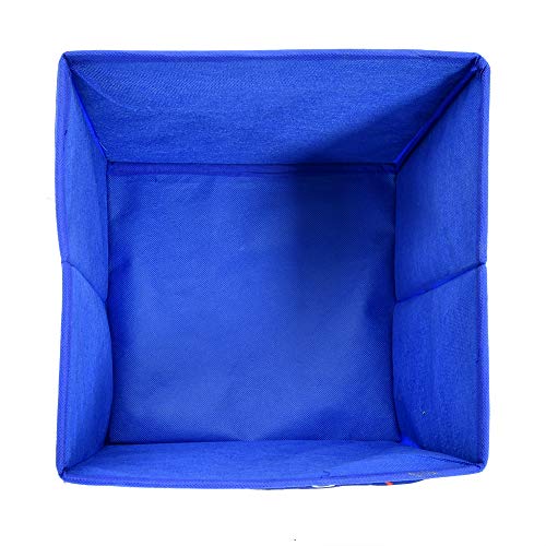 Image of Kuber Industries Disney Print Non Woven Fabric 4 Pieces Foldable Large Size Cloth Storage Box Toy, Books Wardrobe Organiser Cube with Handle (Royal Blue & Pink)