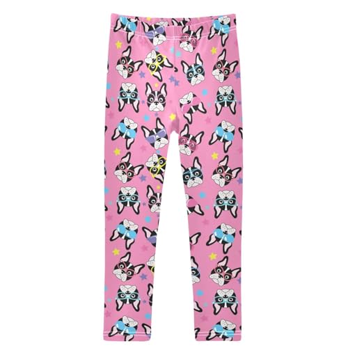 Girls' Athletic Leggings Kids Running Pants Workout Active Dance Tights Printed Leggings for Girls 4-10 Years