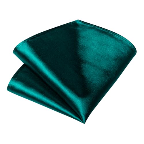 Image of DiBanGu Mens Solid Color Tie and Pocket Square Set Woven Silk Plain Necktie & Handkerchief for Men Wedding Party Formal