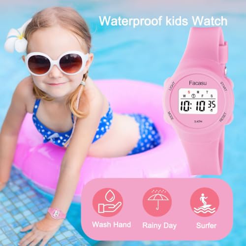 Image of Kids Digital Watch for Girls Boys,Children's Waterproof Colorful Light UP Outdoor Sport Watch with Stopwatch Alarm-Kids Gifts for Girls Boys