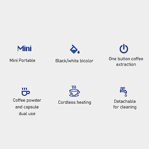 Cafetera portátil recargable con batería 160 mL miniatura 4