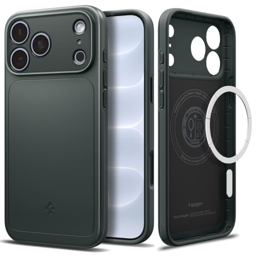 Spigen Thin Fit MagFit Case for iPhone 17/18 Pro, Abyss Green | iPhone 17 Pro, iPhone 18 Pro, Magsafe, Shockproof, Slim Fit, Camera Bump Cover, Optima