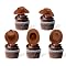 Gexolenu 20-Pack Plastic Mini Cowboy Hats - Western Cowgirl Hat Decorations For Dollhouse, Cake Toppers, Party Supplies, Brown