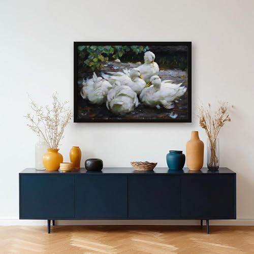 Impression d'art sur toile décoration murale canards 40x61