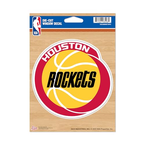 Uniquely Original NBA Basketball Houston Rockets Retro Logo 5" x 7" Vinyl Die-Cut Decal - Car/Truck/Home Accessory