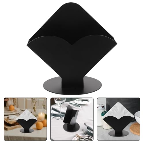 Servilletero elegante DECHOUS de acero negro con acabado minimalista 8