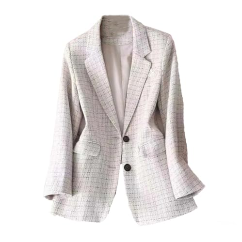 Blazer à carreaux pour le bureau veste tendance manches longues