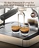 Electactic Espresso Machine 15 Bar with Built-in Anti-Clog Coffee Grinder,Stainless Steel Coffee Maker with 77.8 oz Removable Water Tank for Cappuccino/Latte,Home&Office,Black #4
