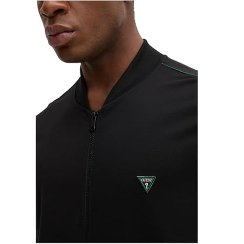 Guess Para Hombre. M5YQ04KCBR2 Sudadera Monaco Ponte Negro (Xl), Casual, Viscosa - 4