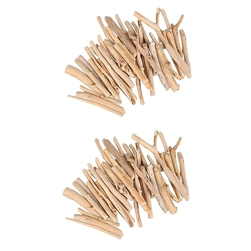 POPETPOP 2 Packs Natural Driftwood Aquarium Decor Fish Tank Ornament for Freshwater Ocean Decor 3 Sizes