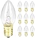 Zestaw 10 szt. - mini świeca żarówka E14 10 W - do dekoracyjnych lampek świetlnych łańcuchy bożonarodzeniowe oświetlenie imprezowe lodówki - możliwość ściemniania - ciepła biel (2600-3000K)