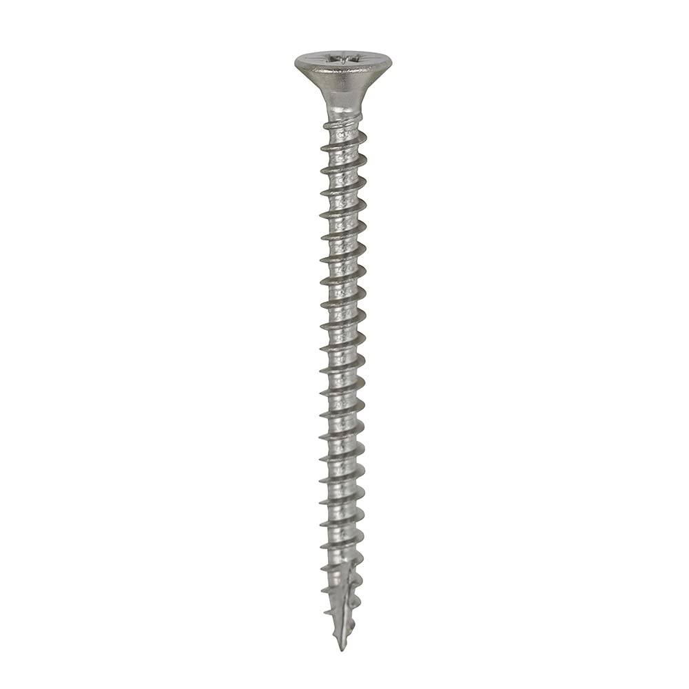 Timco Silver Classic Multi-Purpose Screws - Pz - 4.0 X 50 - A4 Stainless Steel - Box Of 200