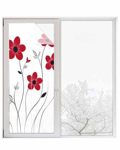 Película decorativa de ventana floral amarilla 23.6"x59" miniatura 2