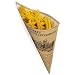 Produktbild 500 Papierspitztüten Snackspitztüte braun 2-lagig 23cm 250g Pommes - Zeitungsmotiv"Lekkerbekken"