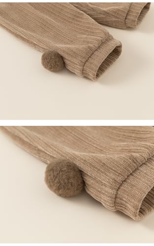 Toddler Boys Girls Cotton Casual Solid Wool Ball Pockets Pants Athletic Fall Winter Padded Leisure Jogger Sweatpants4