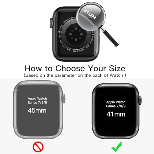 JETech Case with Screen Protector for Apple Watch Series 9 8 7 41mm, Overall Protective Cover, Built-in Tempered Glass Film High Sensitivity, 2 Pack (Black) - Image 2