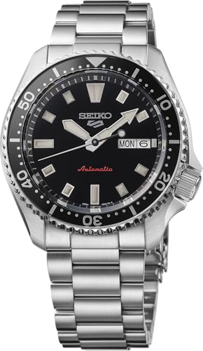 Image of SEIKO 5 Sports Men's Automatic Watch with Stainless Steel Case and Luminous Hands - Stylish Wrist Watches