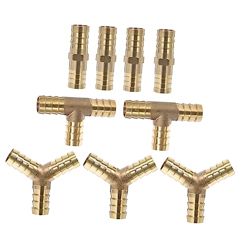 CIYODO Schlauch Verbindungsstück Satz Gerade T-stücke Aus Messing Für Heimwerkerprojekte Schlauchverbinder Sortiment Rohrverbinder