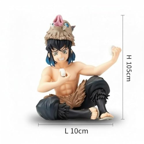 Image of Awestuffs Action Figure Limited Edition for Car Dashboard, Decoration, Cake, Office Desk & Study Table (Inosuke Sitting D Slayer)
