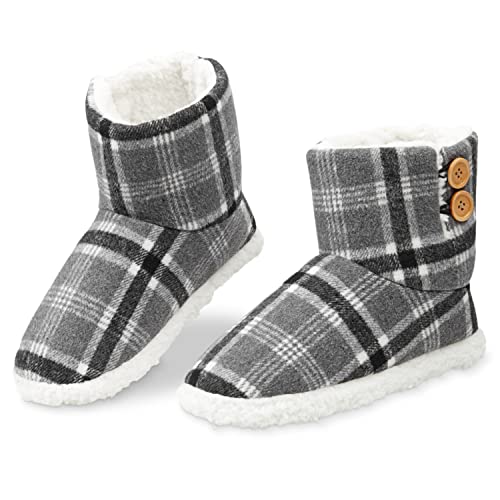 DUNLOP Herren Hausschuhe Warm, Gefüttert, Hüttenschuhe...