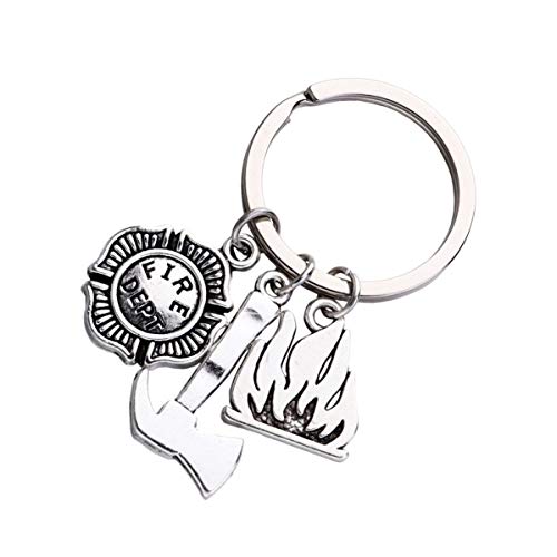 Amosfun 2 peças chaveiro de bombeiro com estampa de bombeiro e bombeiro, presente de formatura, moch