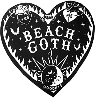 Killstar Beach Goth Ouija Board Devil Heart X-Large Fast Dry Towel
