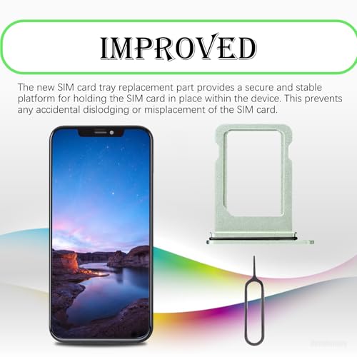 Risidamoy Single Green Version Us Sim Card Tray For Iphone 12 Mini Replacement Sim Card Tray Holder Adapter With Sim Ejector Mobile Phone Repair Replace For Iphone 12Mini A2176 A2398 A2399 A2400 thumb #5