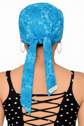 Image of Pure Cotton Double Layer Head Scarves Hair Wrap Cap, Adjustable Free Size Head Cover for Women, Girls, Under Helmet Cover