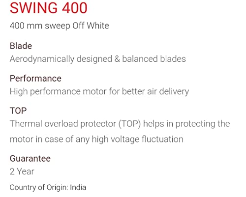 Image of Havells Swing 400mm Wall Fan (White)