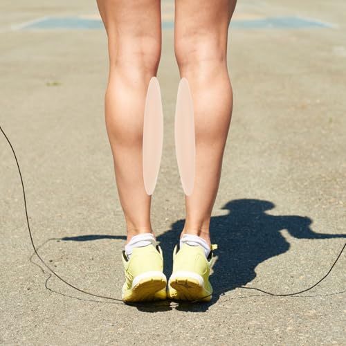 Healeved 1 Paar Wadenpolster, Silikon Wadenpads,Selbstklebendes Beinpolster,Weiche Silikon-Wadenkorrektur,Unsichtbar Klebende Weiche Wadenpads,Korrektur Beinform FüR Krumme Oder DüNne Beine