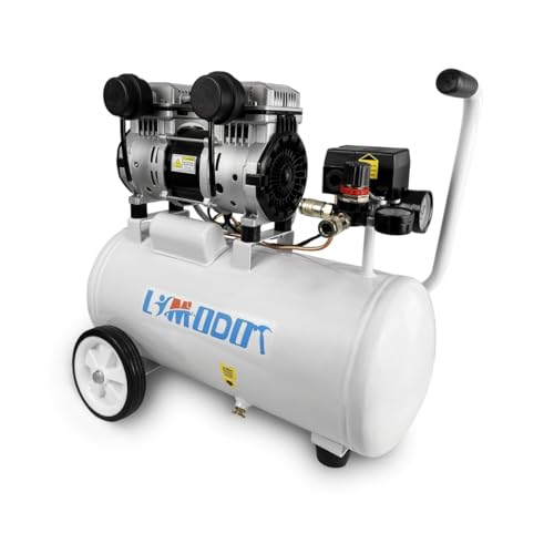 Image of Portable 8 Gal Aluminum Tank Air Compressor, Rustproof, Lightweight at Only 37.5 Pounds, Efficiency Dual Air Intakes, Quiet Air Compressor, 68dB, Ideal for DIY, Home & Garage Applications